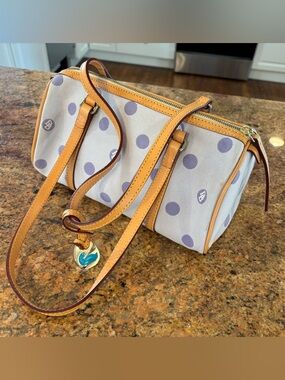 Vintage Dooney and Bourke Purple Polka Dot Purse